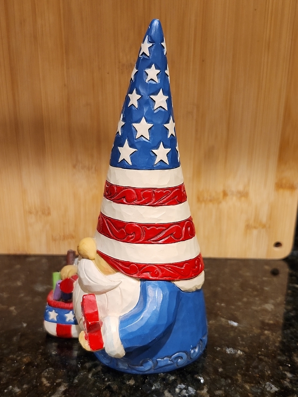 Patriotic USA Gnome Figurine - Red, White & Blue - Picture 2 of 6